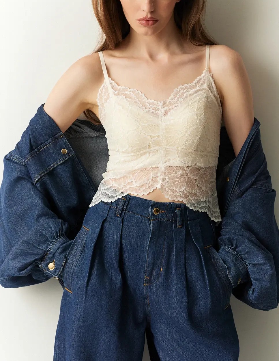 BSB Εσώρουχο Μπούστο με Δαντέλα Off White (1)