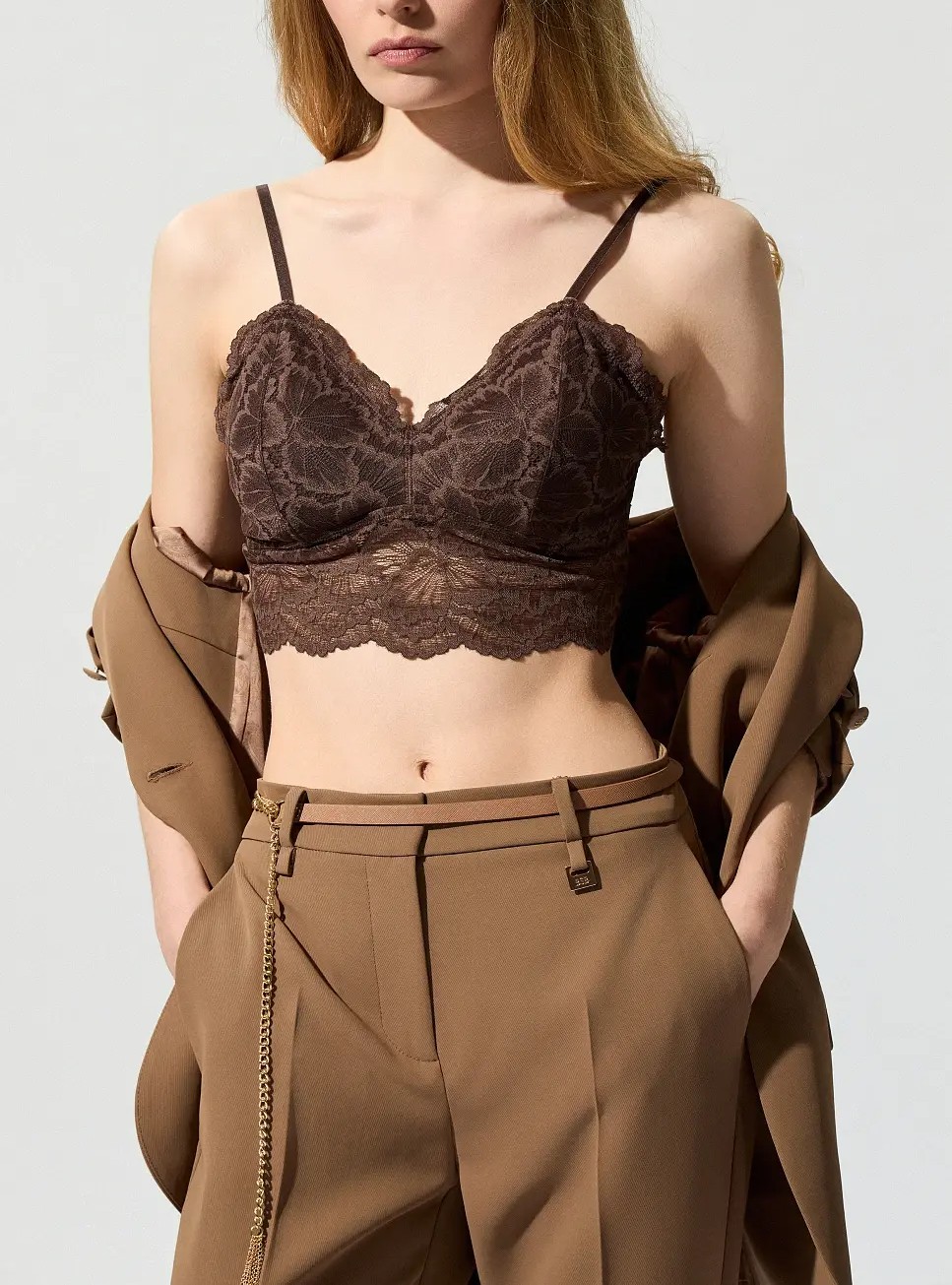 BSB Εσώρουχο Μπούστο με Δαντέλα Σοκολάτα (2)